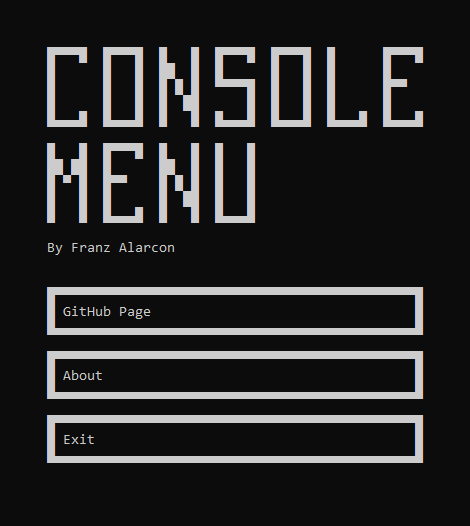 Console Menu project page image